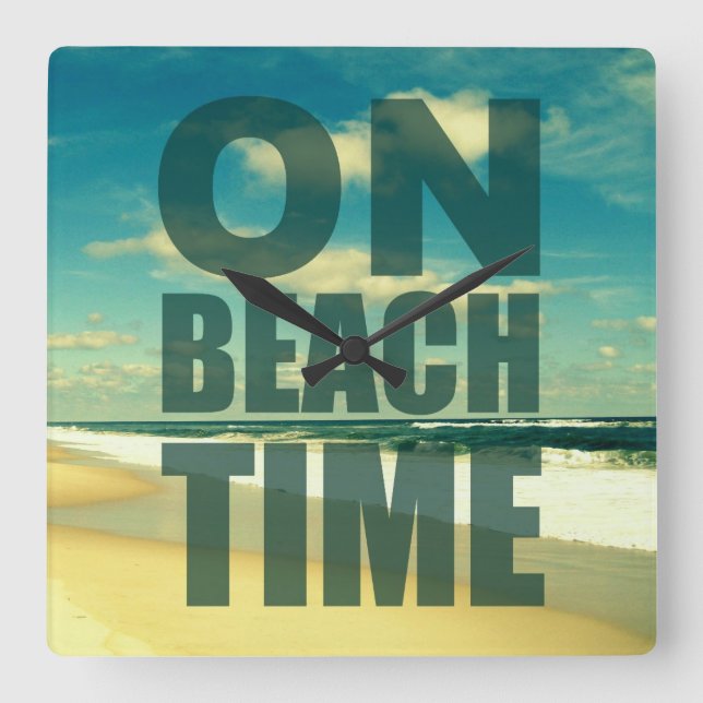 BEACH ClOCK WITH SAYING (Front)