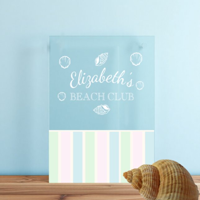 Beach Club Birthday Acrylic Sign (Creator Uploaded)