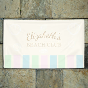 Beach Club Birthday Banner
