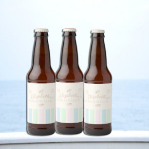 Beach Club Birthday Beer Bottle Label