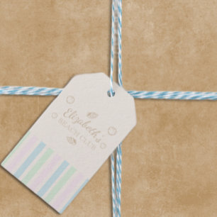 Beach Club Birthday Gift Tags