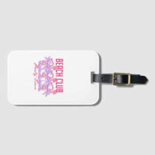 beach club luggage tag