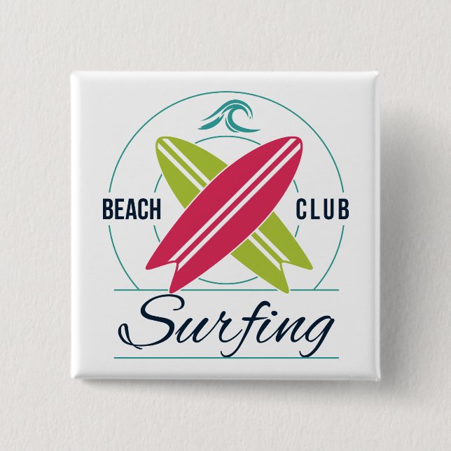 Beach Club Surfing button (Front)