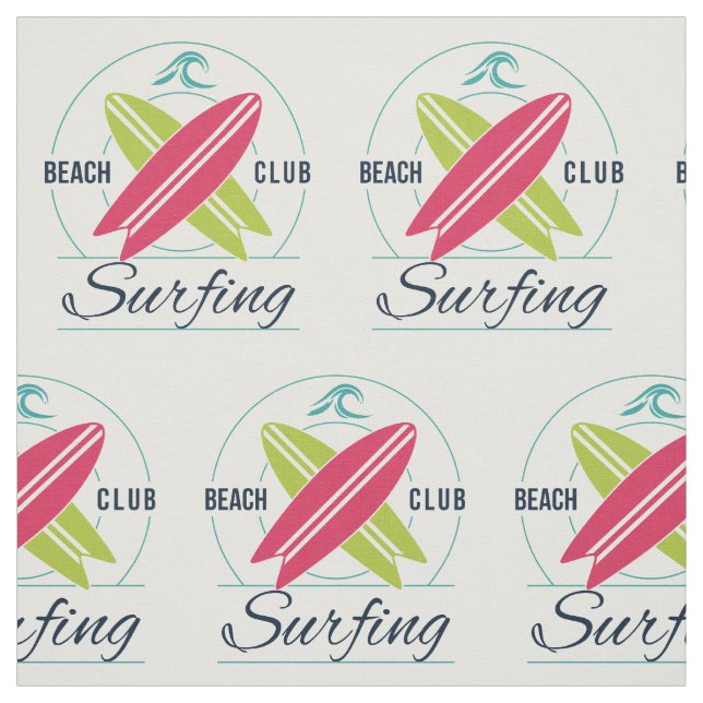 Beach Club Surfing custom fabric (Swatch)