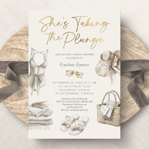 Beach Coast Tropical Bachelorette Weekend Invitation