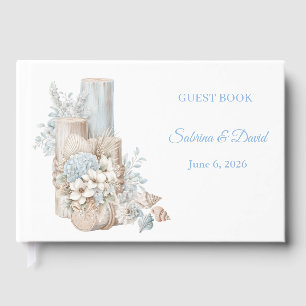 Beach Coastal Boho Wedding Guest Book