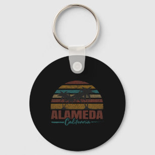 Beach Coastal City Vacation Souvenir Alameda  Key Ring