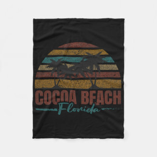 Beach Coastal City Vacation Souvenir Cocoa Beach Fleece Blanket