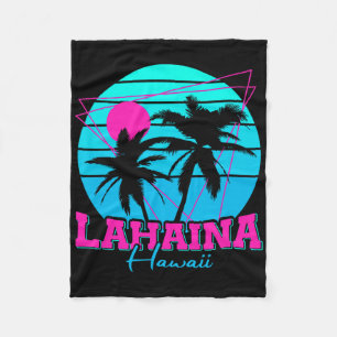 Beach Coastal City Vacation Souvenir Lahaina 1 Fleece Blanket