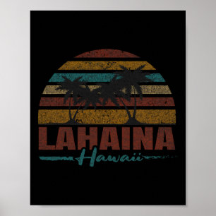 Beach Coastal City Vacation Souvenir Lahaina Poster
