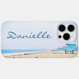 Beach Coastal Ocean Seagulls Photo Name Script iPhone 16 Pro Max Case