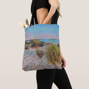 Beach & Coastal Painted Shoreline Tote Bag