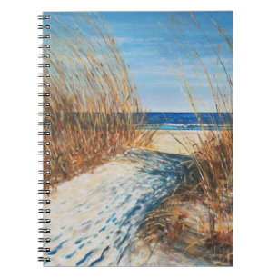 Beach Coastal Sand Dunes Painted Art Notebook