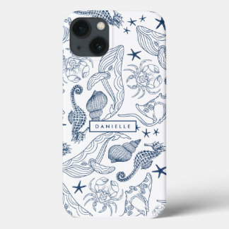 Beach Coastal Sea Creatures  iPhone 13 Case