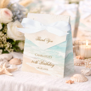 Beach coastal summer Birthday Favour Box