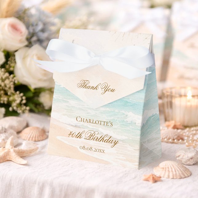 Beach coastal summer Birthday Favour Box (Creator Uploaded)