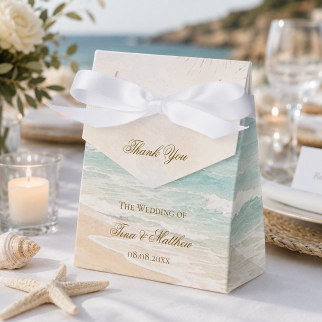 Beach coastal summer wedding favour box (Creator Uploaded)