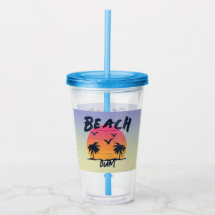 Beach/coastal/tropical/Hawaiian Acrylic Tumbler