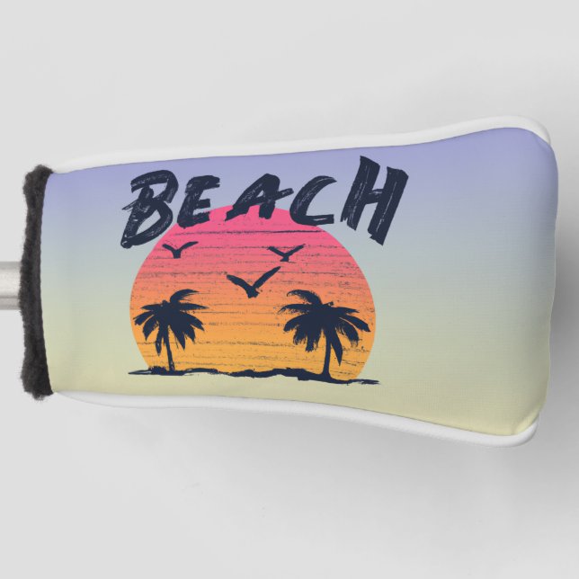 Beach/coastal/tropical/Hawaiian Golf Head Cover (Front)