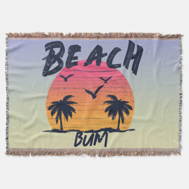 Beach/coastal/tropical/Hawaiian Throw Blanket (Front)