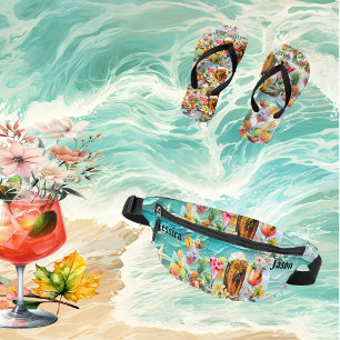 Beach Cocktails Tropical Fruits Bachelorette Party Bum Bags