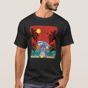 Beach Coconut Tree Retro Graphic Chinchilla Summe T-Shirt