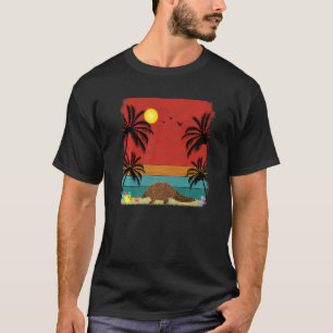 Beach Coconut Tree Retro Graphic Pangolins Summer T-Shirt