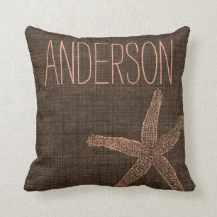 Beach Collection Starfish Custom Name Cushion