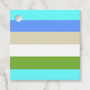Beach Colour Stripes of Sint Maarten  Favour Tags