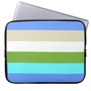 Beach Colour Stripes of Sint Maarten  Laptop Sleeve