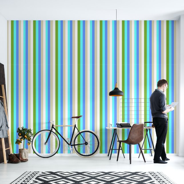 Beach colour stripes of Sint Maarten  Wallpaper (Living Room)