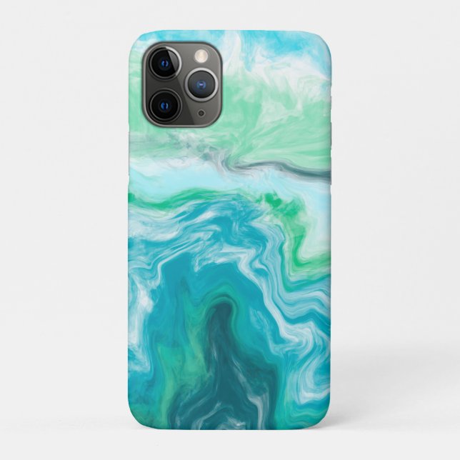 Beach Colours Blue and Turquoise Ocean Waves   Case-Mate iPhone Case (Back)