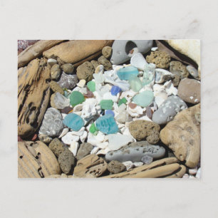 Beach Combers postcards Sea Glass Driftwood