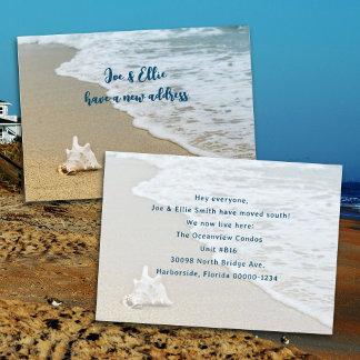Beach Conch Shell New Address Announcement