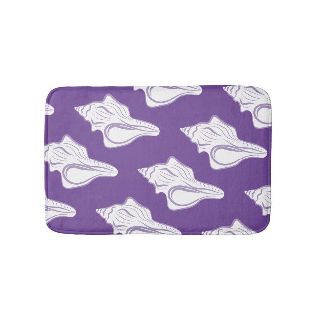 Beach Conch Shell Pattern Bath Mat (Front)