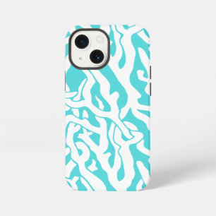 Beach Coral Reef Pattern Nautical White Blue iPhone Case