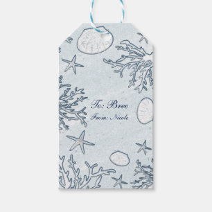 Beach Coral Reef Sea Shell & Starfish Gift Tags