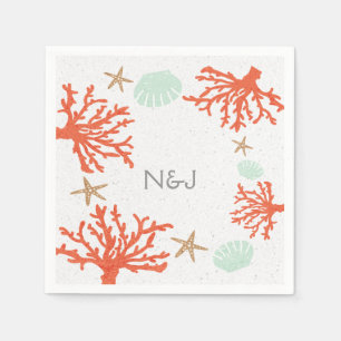 Beach Coral Reef Sea Shell & Starfish Napkins
