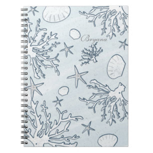 Beach Coral Reef Sea Shell & Starfish Notebook