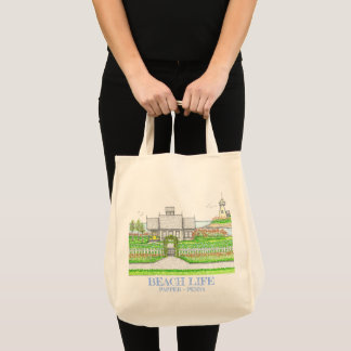 Beach Cottage Grocery Tote Bag