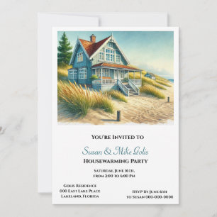 Beach Cottage Housewarming Party Invitation