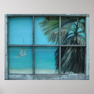 BEACH COTTAGE VIEW 2 POSTER