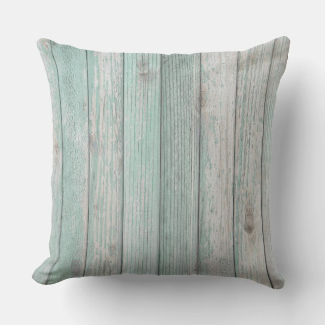 Beach Cottage Wood Allover Print Cushion (Front)