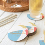 Beach Country Club | Bachelorette  Round Paper Coaster<br><div class="desc">These make for some fun swag favours in your bachelorette welcome bags for your best girls! Coaster favours are perfect to catch the attention of your guests. Set an unforgettably lovely table that is personalised with your specially made coasters that not only fit the event, but they also make the...</div>