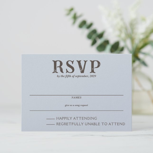 Beach Couple RSVP Card (Standing Front)