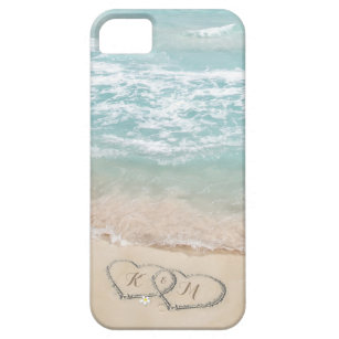 Beach Couples Initials Barely There iPhone 5 Case