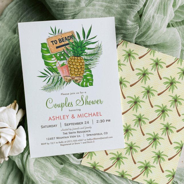 Beach Couples Shower Invitation (Creator Uploaded)