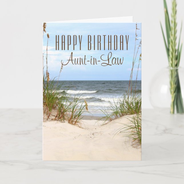 Beach Cousin-in-Law Birthday Card (Front)