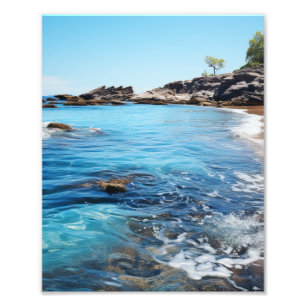 Beach Cove Painting Sea Surges Photo Print