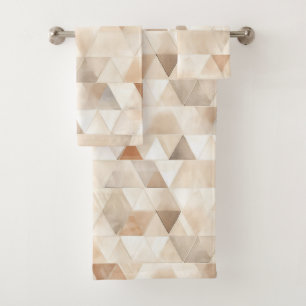 Beach Cream Triangles  Bath Towel Set